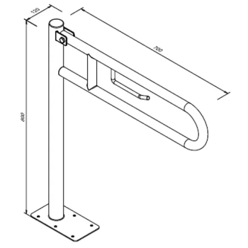 Poręcze uchylne wolnostojące